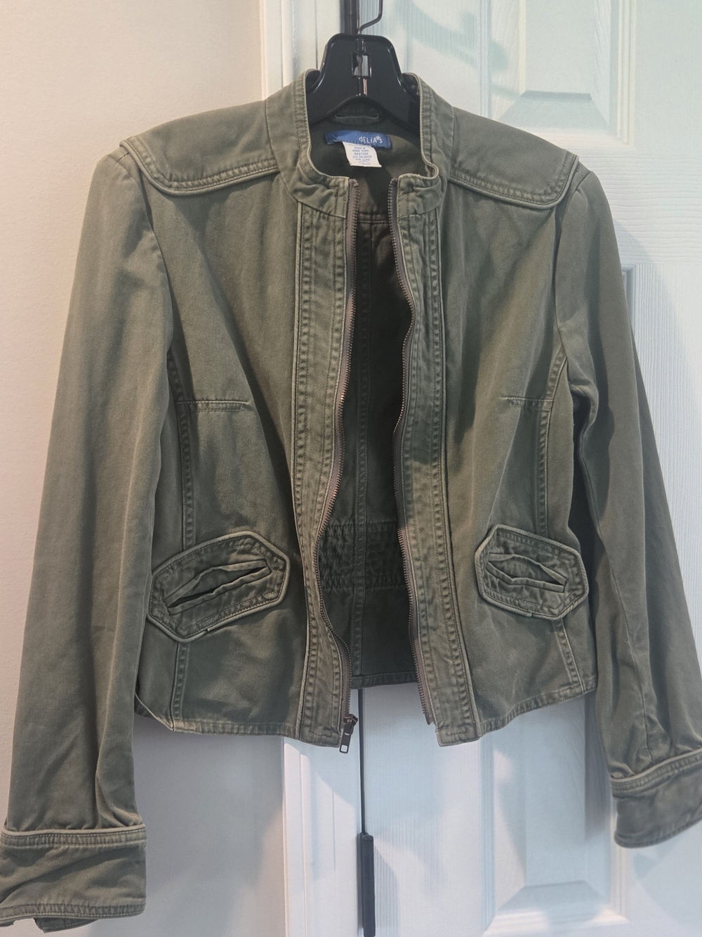 dELiA*s Olive Green Utility Jacket with Flap Pockets